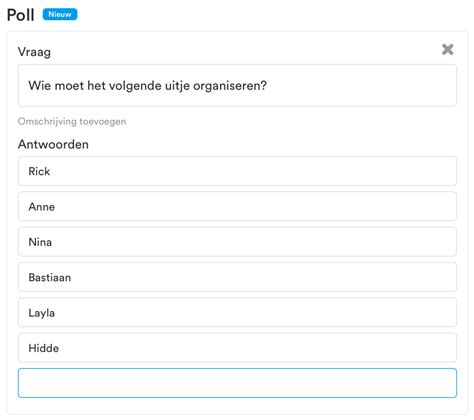 wat is een poll in datumprikker|Afspraak aanmaken